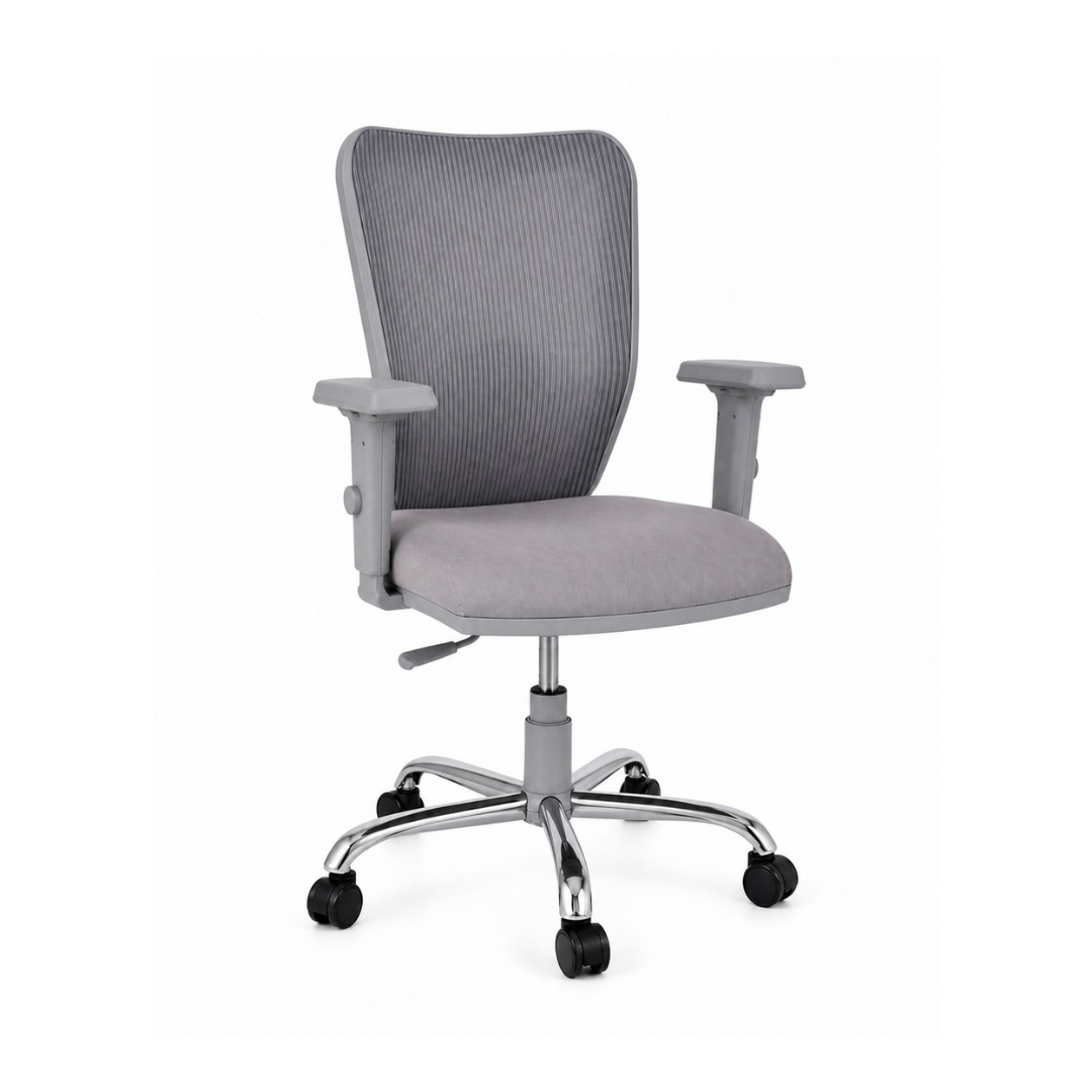 Silla Fiory Ejecutiva Gris + Base Cromada