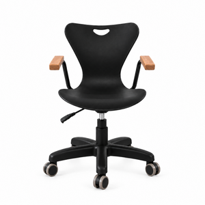 Silla Seven Operativa con Brazos Madera Natural