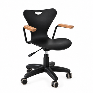 Silla Seven Operativa con Brazos Madera Natural