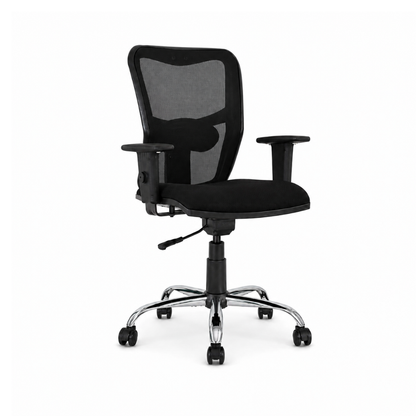Silla Fiory Ejecutiva Negra Base Cromada