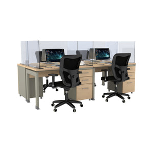 Pantalla protectora en Acrilico puesto de trabajo Doble C
