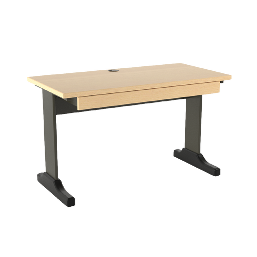 Mesa escritorio de madera con cuatro cajones - El almacén de atrezzo