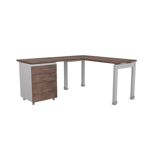 Mesa escritorio de madera con cuatro cajones - El almacén de atrezzo