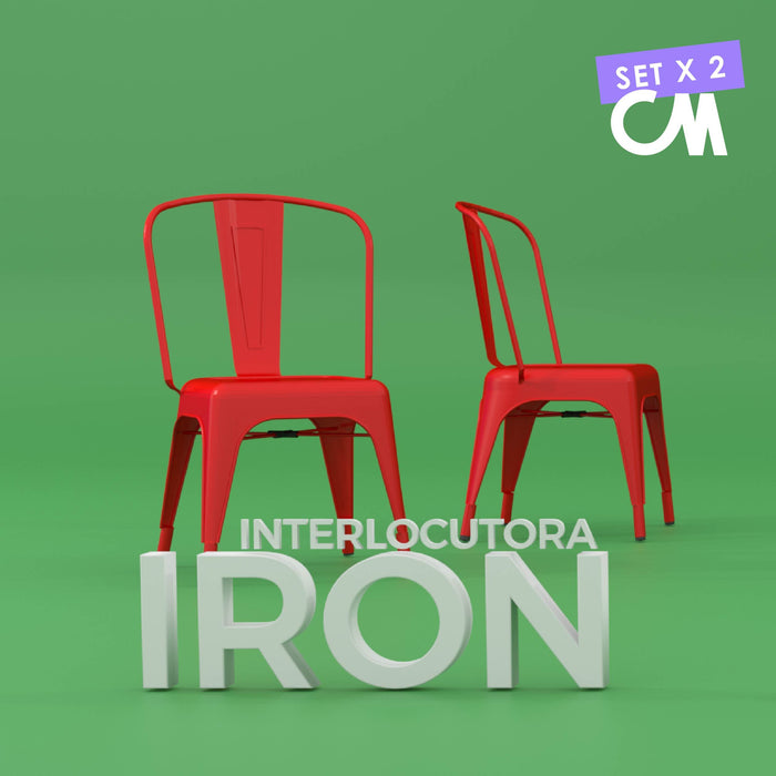 Set x 2 Silla Iron Interlocutora